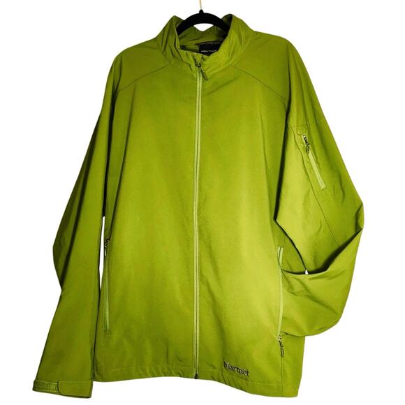 Marmot Jacket Mens XXL Green Snowboard Ski Waterproof Full Zipper Gorpcore Lined - Picture 1 of 8